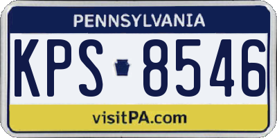 PA license plate KPS8546