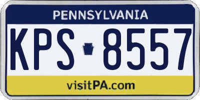PA license plate KPS8557