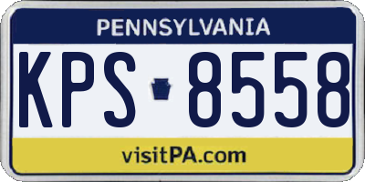 PA license plate KPS8558