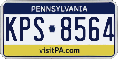 PA license plate KPS8564
