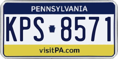 PA license plate KPS8571