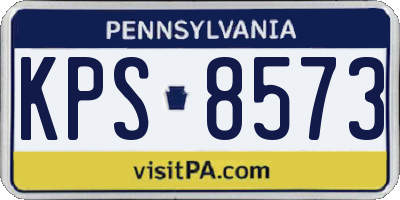 PA license plate KPS8573