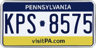 PA license plate KPS8575