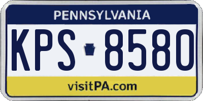 PA license plate KPS8580