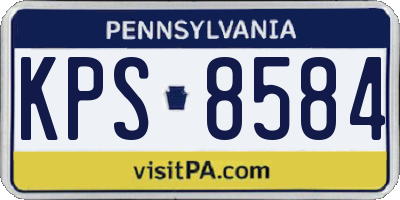 PA license plate KPS8584