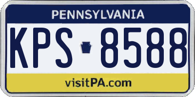 PA license plate KPS8588