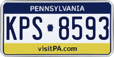 PA license plate KPS8593