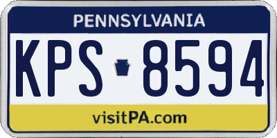 PA license plate KPS8594
