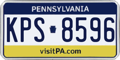 PA license plate KPS8596