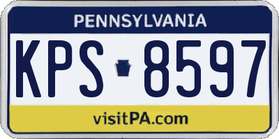 PA license plate KPS8597