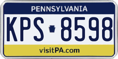 PA license plate KPS8598