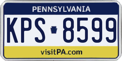 PA license plate KPS8599