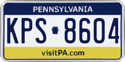 PA license plate KPS8604