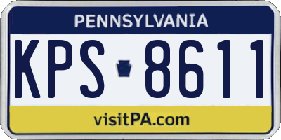 PA license plate KPS8611