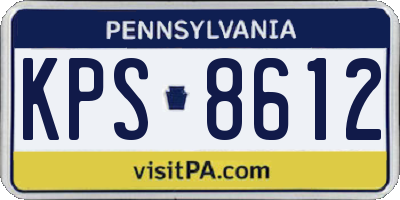 PA license plate KPS8612