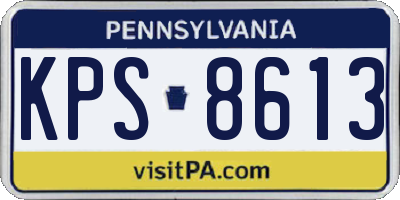 PA license plate KPS8613