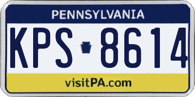 PA license plate KPS8614
