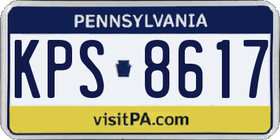 PA license plate KPS8617