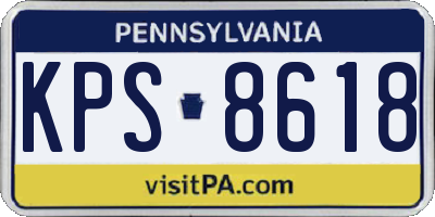 PA license plate KPS8618