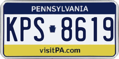 PA license plate KPS8619