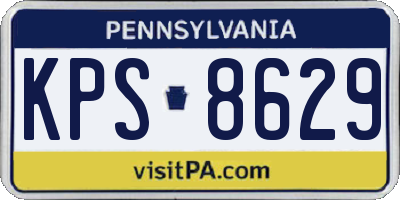 PA license plate KPS8629