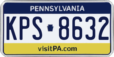 PA license plate KPS8632