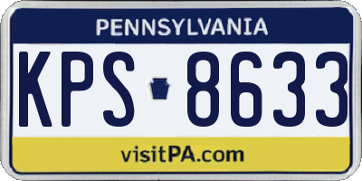 PA license plate KPS8633