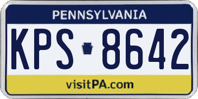 PA license plate KPS8642