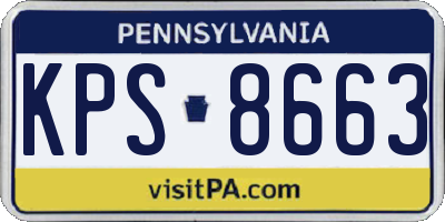PA license plate KPS8663