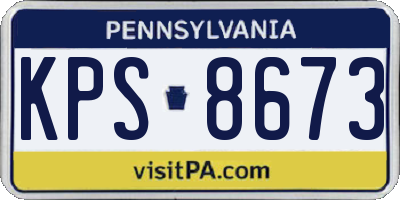 PA license plate KPS8673