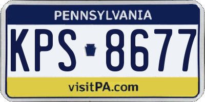 PA license plate KPS8677
