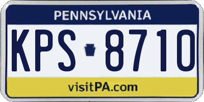 PA license plate KPS8710