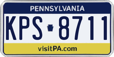 PA license plate KPS8711