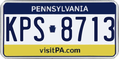 PA license plate KPS8713