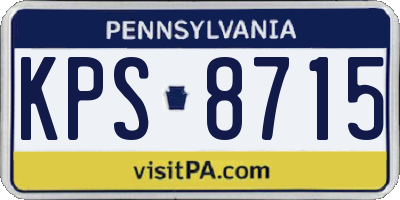 PA license plate KPS8715