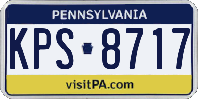 PA license plate KPS8717