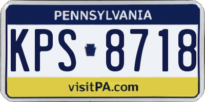 PA license plate KPS8718
