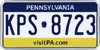 PA license plate KPS8723