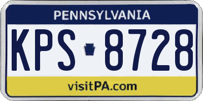 PA license plate KPS8728