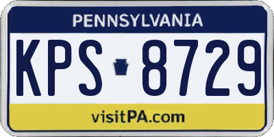 PA license plate KPS8729