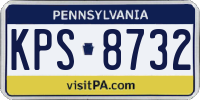 PA license plate KPS8732