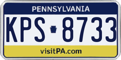 PA license plate KPS8733