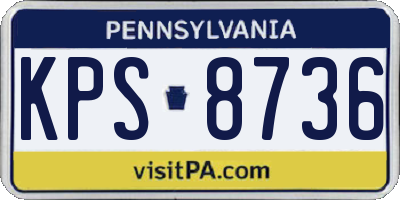 PA license plate KPS8736