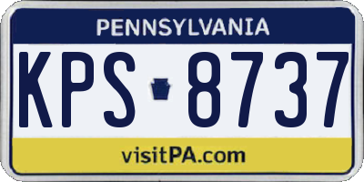 PA license plate KPS8737