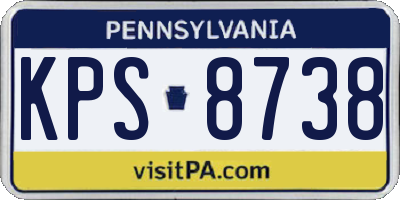 PA license plate KPS8738