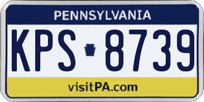 PA license plate KPS8739