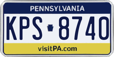 PA license plate KPS8740