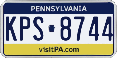 PA license plate KPS8744