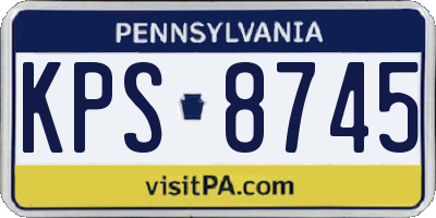 PA license plate KPS8745