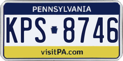 PA license plate KPS8746